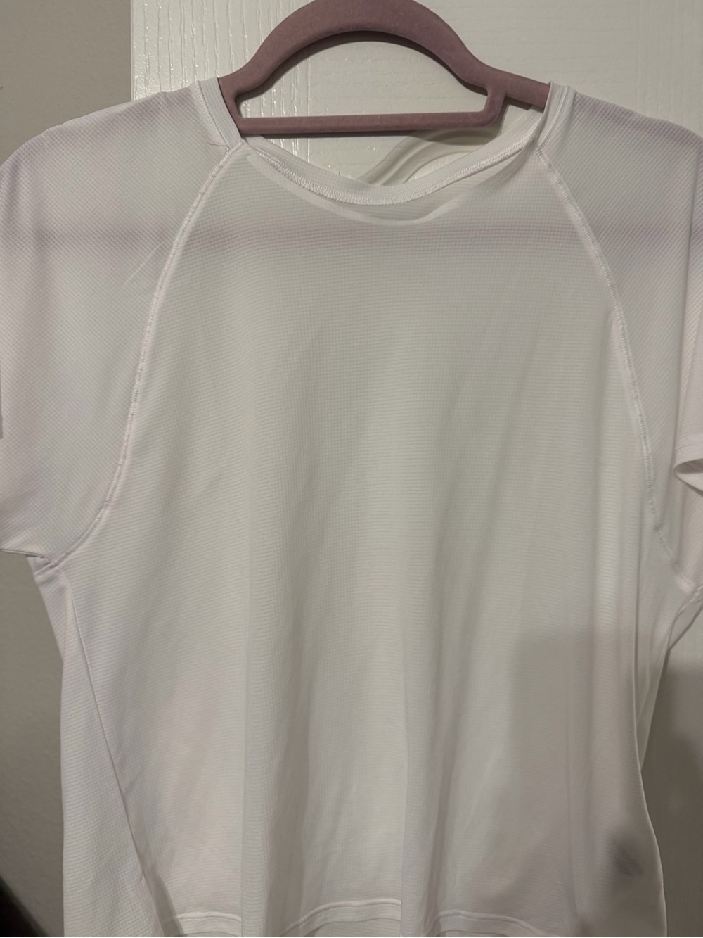 Women’s Athleta mesh crop White Short-Sleeve Athletic top small